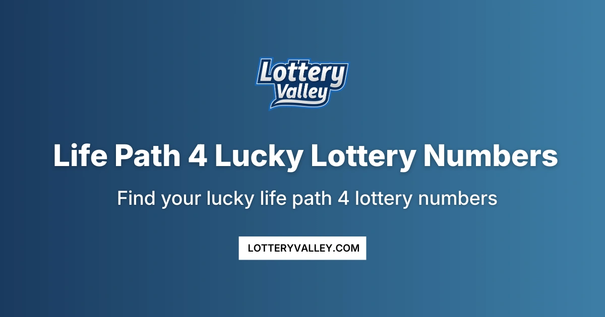 Life Path 4 Lucky Lottery Numbers - Numerology