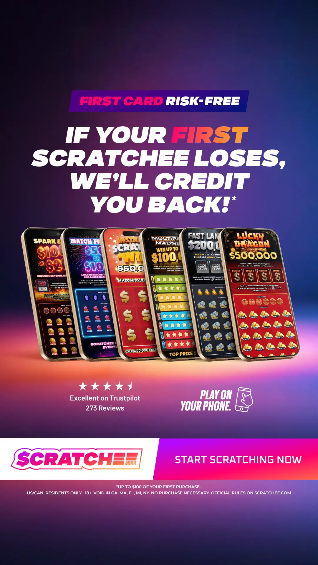 Scratchee online scratch cards