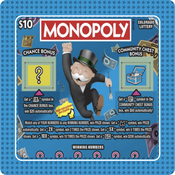 Monopoly Scratch-Off Ticket