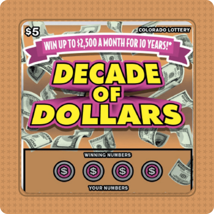 Decade of Dollars Scratch-Off Ticket