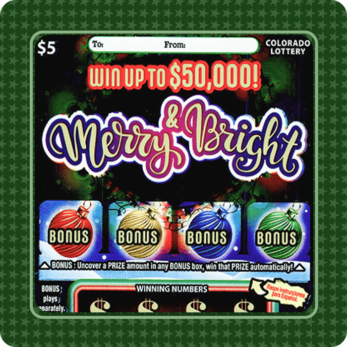 Merry and Bright Scratch-Off Ticket