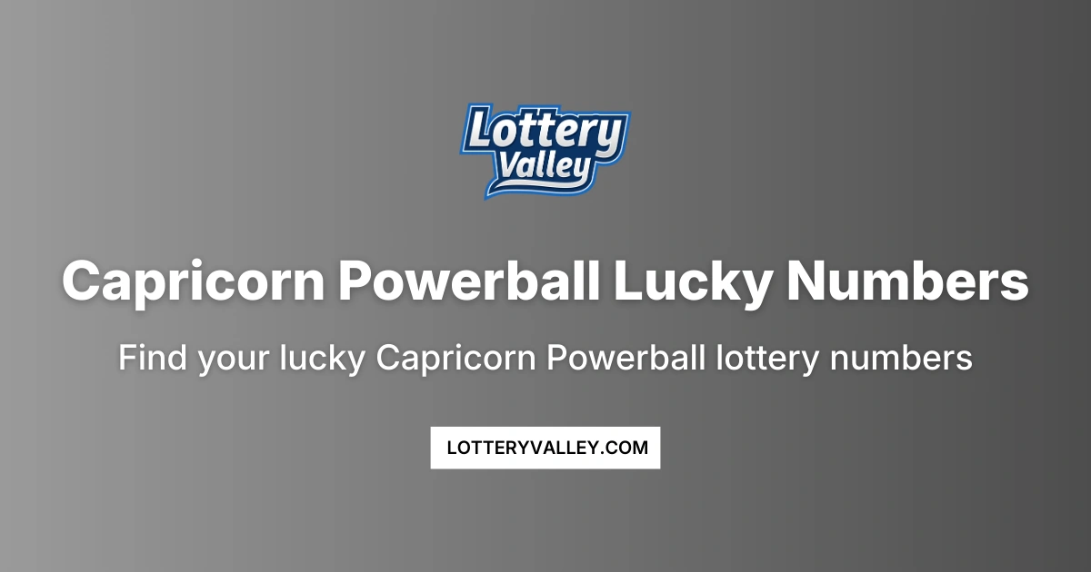 Capricorn Powerball Lucky Numbers - Daily Predictions