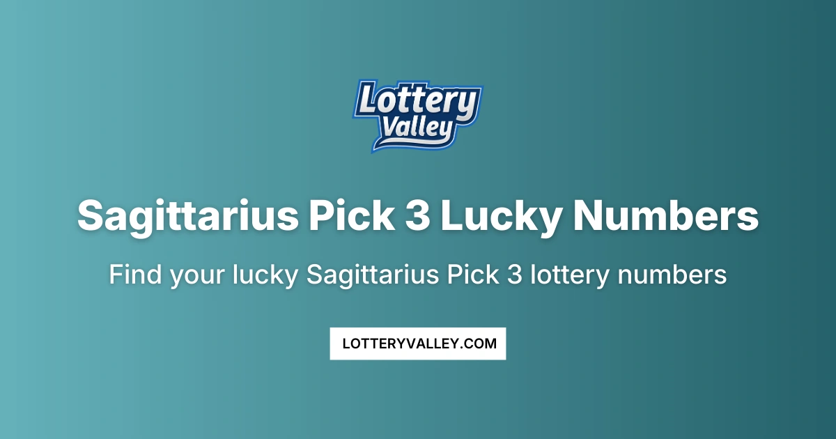 Sagittarius Pick 3 Lucky Numbers - Daily Predictions